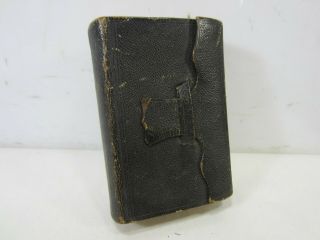 Antique 1860 Leather Bound Pocket Bible B 269