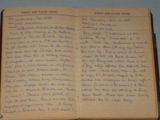 1958 Hand Written Daily Travel Diary England Scotland Many Long Entries