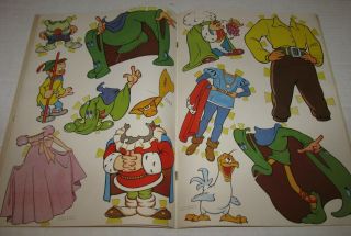 1939 Paramount Pictures GULLIVER ' S TRAVELS Paper Dolls Book Uncut 3