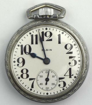 Antique Model 7 Elgin 16s Grade 291 Pocket Watch - Mb - 4