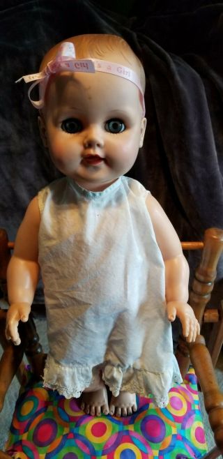 Vintage 1950s Eegee Soft Rubber Molded Hair Bottle/pee Doll