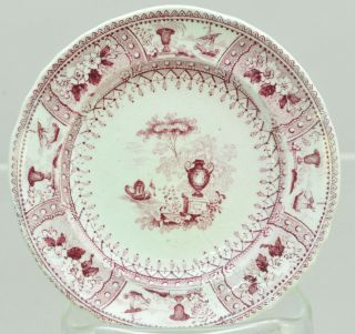 Antique Staffordshire Mayer Pink Canova Cup Plate C 1830