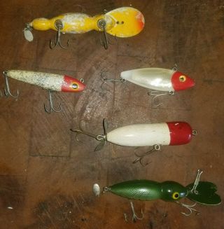 Vintage Group Of 5 Fishing Lures 2