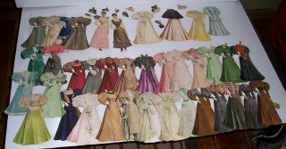 Vintage Antique Victorian Paper Dolls Boston Herald 36 Outfits Plus More