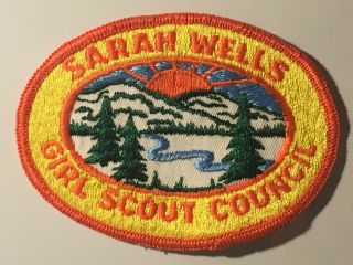 Vtg Girl Scout Patch Sarah Wells Council Scouts Middletown York