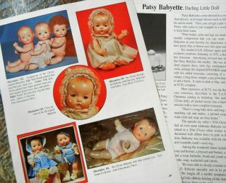 16p History Article,  Color Pics - Antique Effanbee Patsy Babyette Dolls