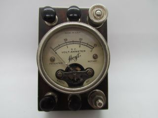 Antique Hoyt Rotary Volt Ammeter Old Electric Automobile Test Repair - Read Kcx