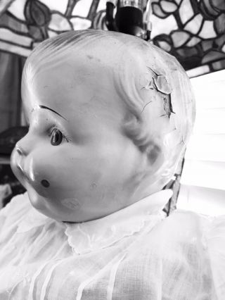 Creepy Haunted Vintage Baby Doll Agnes.  Needs Home Gothic Horror.  Adopt Now 2