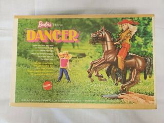 Vintage 1970 Mattel Barbie Horse Dancer Box,  Stand,  Horse,  And Saddle