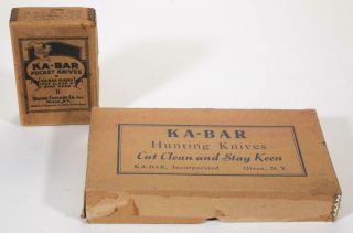 2 - Vintage Kabar Pocket Knives Knife Box 