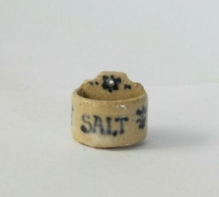 Jane Graber Salt Glaze Stoneware Salt Jar 85 Artisan Dollhouse Miniature 1:12