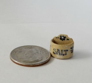 Jane Graber Salt Glaze Stoneware Salt Jar 85 Artisan Dollhouse Miniature 1:12 2