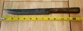 Rare Antique Robeson Hammered Usa With Anvil Logo Kitchen Knife Full Tang 13 "