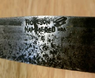 RARE ANTIQUE ROBESON HAMMERED USA With Anvil Logo Kitchen Knife Full Tang 13 