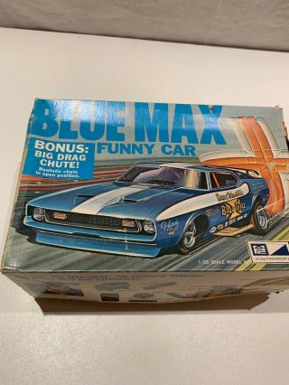 Vintage Mpc Blue Max Funny Car Model Kit 1 - 0747 - 225 Ford Mustang Harry Schmidt 