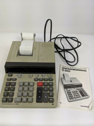Texas Instruments Ti - 5155 Vintage Calculator Adding Machine Printer Fully