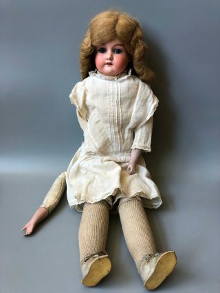 Antique Germany Armand Marseille Bisque & Leather Body Doll 370 Am - 3 - Dep 25 "