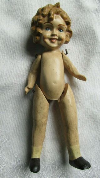 Vintage/antique,  Character Doll,  Molded Pinned Lims Body,  Painted Features 5 " Inch
