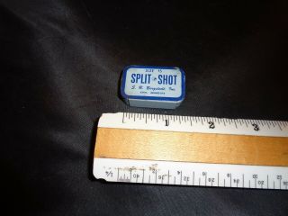Vintage Split Shot Split Shot Sinker Tin Size 7,  S.  R.  Bergstedt Inc. ,  Ex.