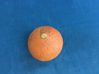 Antique Italian Alabaster Stone Fruit Tangerine Orange 4