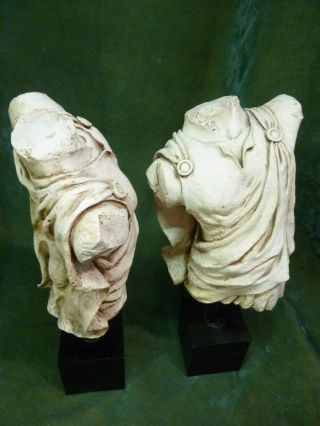 2 Roman/greek Statues/figurines 19 " Tall Simulated Antique Ivory - Resin Nm/mint