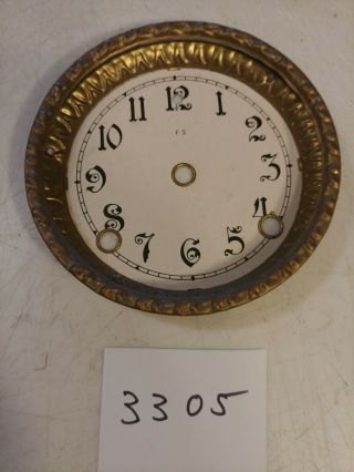 Antique Gilbert Mantle Clock Dial And Bezel No Glass