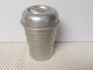 Vintage Aluminum Swirl Mixer Shaker Cup W/lid Rochester Ny 4 " Tall