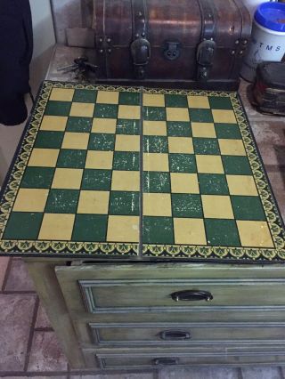 Antique Two Sided Checker Baseball Game Board