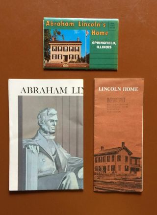 Vintage Abraham Lincoln Memorabilia - Postcard Book,  Brochure,  Poster