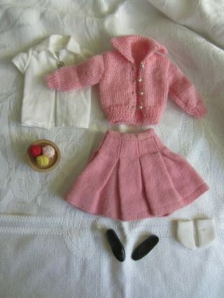 Vintage 1964 Skipper Barbie Doll School Days Outfit - Mostly Complete 1907