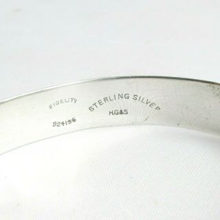 Vintage / antique sterling silver buckle bangle bracelet Henry Griffith & Sons 3