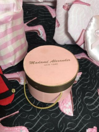 Madame Alexander Cissy Vintage Pink Hatbox W/ Stamp,  & Shoes