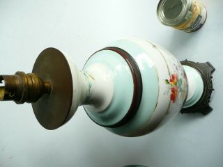 Antique French Porcelain Lamp Base on Ormolu Base. . .  ref.  1702 4
