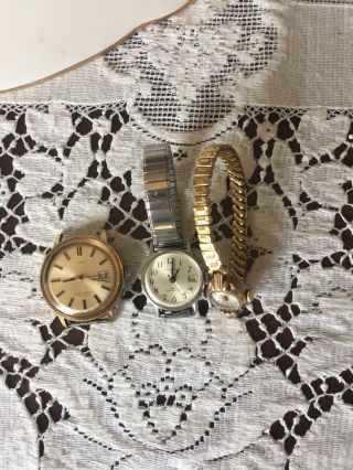 Vintage/antique Mens And Women’s Timex Wind Watch