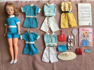 Vintage 1960s Ideal Toy Corp Tammy Doll Bs - 12 Blue Romper With Clothing