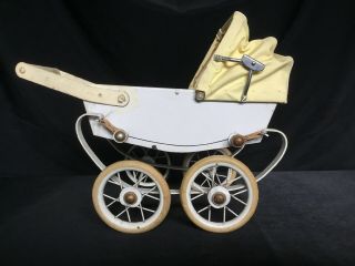 Vintage Miniature Doll Carriage Pram Made In France 1950 