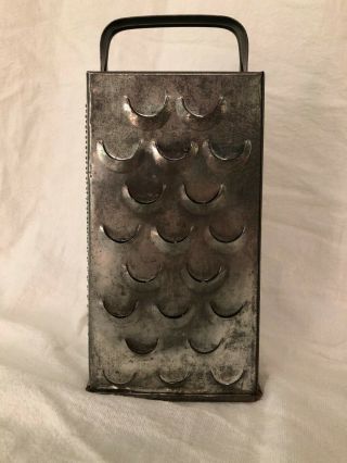 Antique,  Tin,  4 Sided Cheese Grater