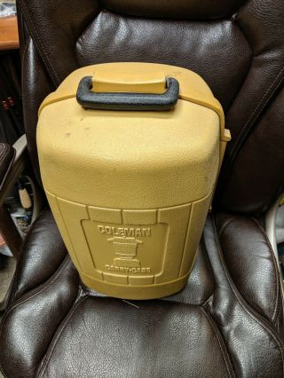 Vintage Coleman Lantern Clamshell Carry Case 3/78 Yellow