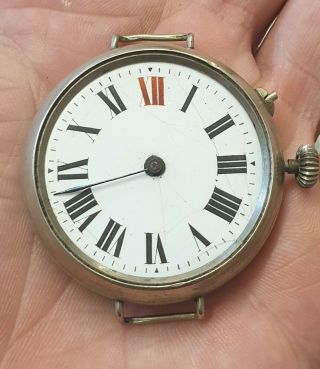 Antique 40mm Fixed Lug Oversize Trench Watch.