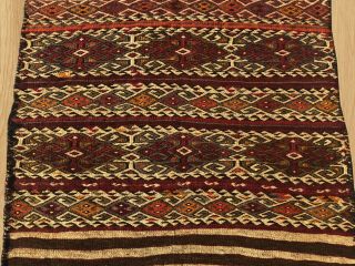 Authentic Hand Knotted Vintage Traditional Persian Wool Kilim Area Rug 3 x 3 FT 4