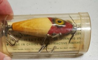 Vintage South Bend Wee Nippee Lure.  Sun/heat Faded Tail