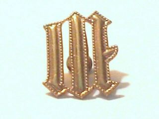 Antique 10k Solid Gold Monogram Initial Letter M Jewelry Making Ring Pendant