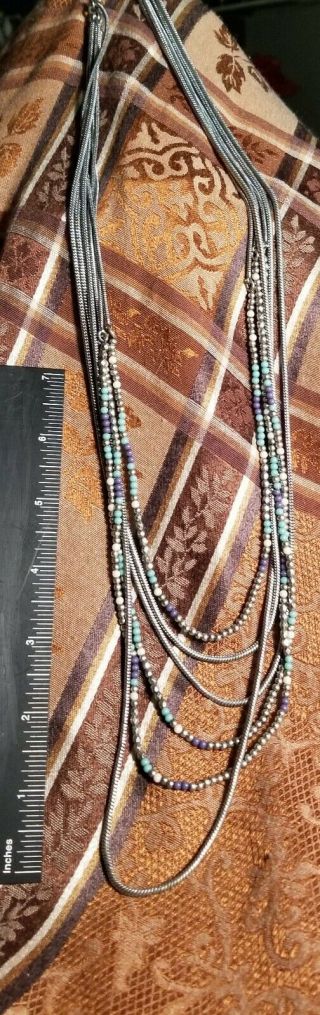 Premier Designs Jewelry Make Waves 26 " - 30 " Antique Silver Necklace