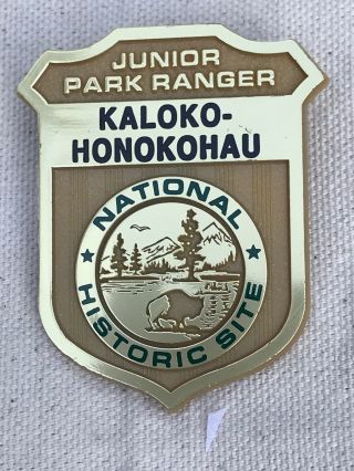 Kaloko - Honokohau National Historic Site Junior Park Ranger Pin Back Badge