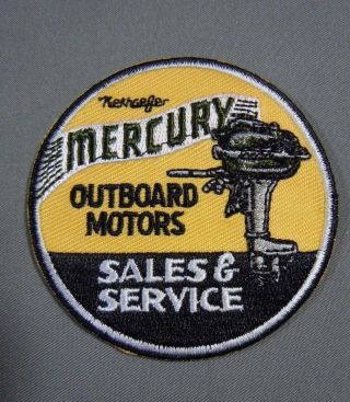 Mercury Outboard Motors - Sales & Service - Iron On Jacket - Cap Patch 2.  5 "