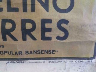 really old poster bill board bull fighting Barcelona 1964 4