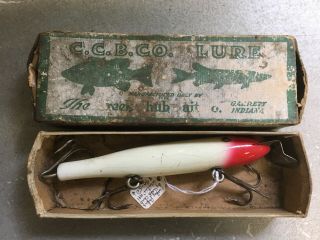Vintage Creek Chub Huskie Pikie 2302 Wooden Fishing Lure W/box