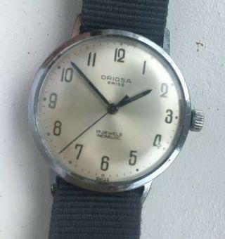 Oriosa Vintage Gents Mechanical Swiss Made 17 jewels Watch 2