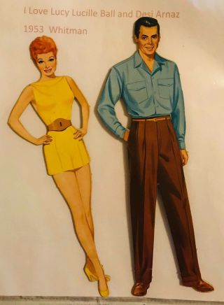1953 I Love Lucy Lucille Ball And Desi Arnaz Paper Dolls