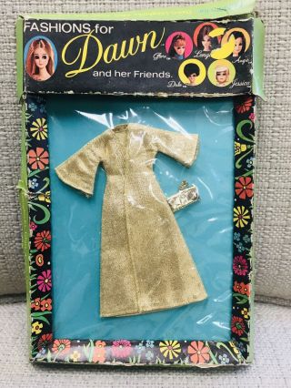 Vintage Topper Dawn Doll Fashion - Golden Moment Coat - Fits Pippa Nrfb